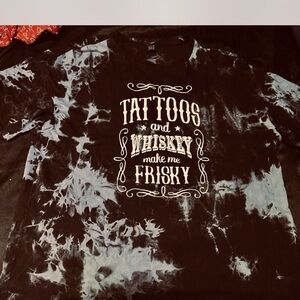 Black Tie-Dye Graphic T-Shirt